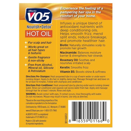 V05 Moisturizing Hot Oil, 2 tubes, 0.5 oz