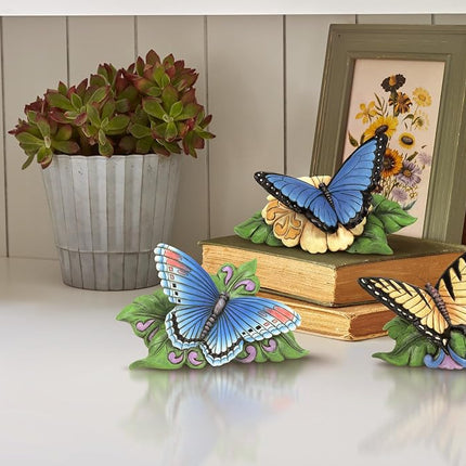 Enesco Jim Shore Heartwood Creek Mini Red Spot Purple Butterfly Figurine 3 Inch, Multicolor, 6014427