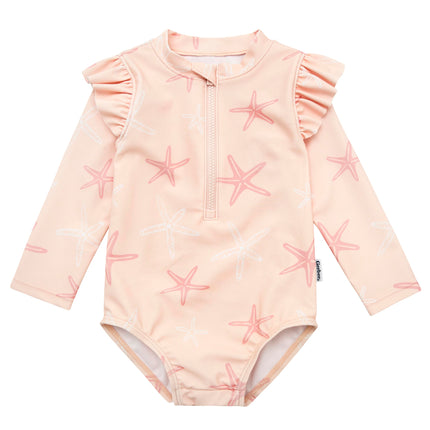 Gerber Girls' Toddler Long Sleeve One Piece Rashgu