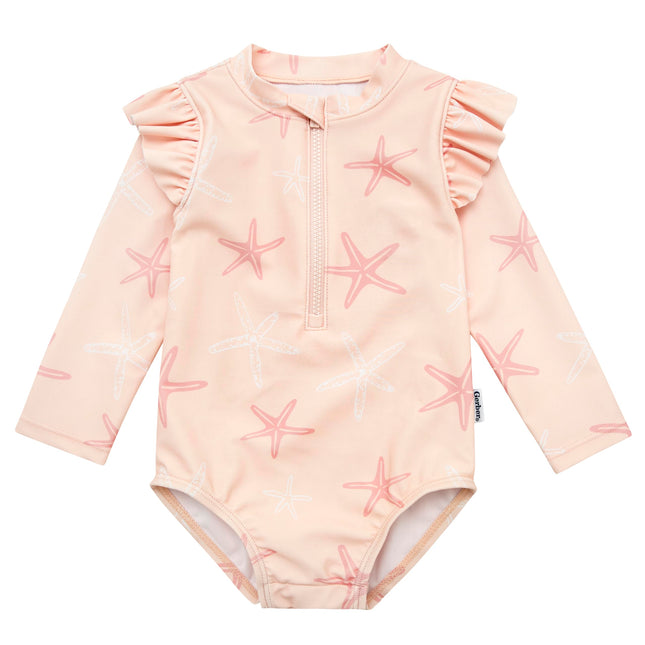 Gerber Girls' Toddler Long Sleeve One Piece Rashgu