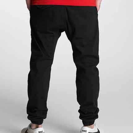 Southpole Men's Basic Stretch Twill Jogger Pants-Reg and Big & Tall Sizes - black - Large