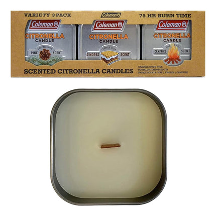 Vela de Citronela Aromática Coleman en Lata - Paquete de 3