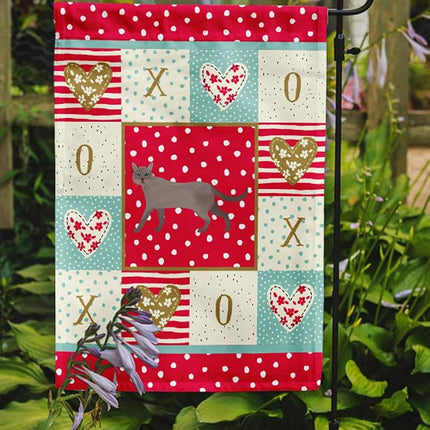 Caroline's Treasures CK5706GF Siamese Traditional #1 Cat Love Flag Garden Size, Small, Multicolor