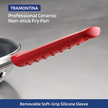 Tramontina Ceramic Nonstick Restaraunt Fry Pan, 10 Inch, Gray, Professional Series, Dishwasher and Oven Safe, 80114/056DS