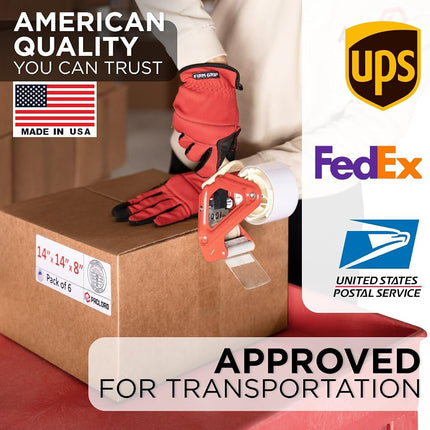 Paclord 6 Pack Large Cardboard Boxes 6" L x 3" W x 24" H - USA Made Packaging Boxes for Moving House, Shipping or Storage - USPS, UPS Approved