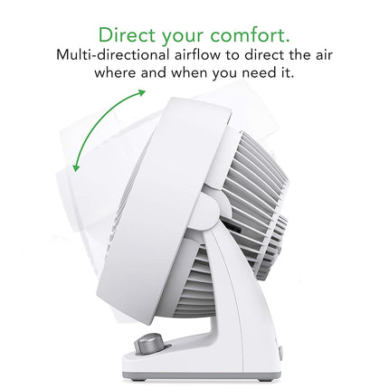 Vornado 133DC Energy Smart Compact Air Circulator Fan with Variable Speed Control, Powerful Personal Cooling, Signature Vortex Action, Adjustable Tilt, Fan for Bedroom, Kitchen, and Home, White