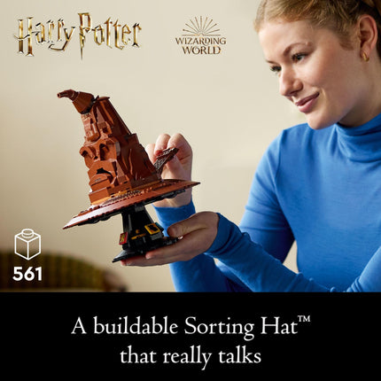 LEGO Harry Potter Talking Sorting Hat W/ 31 Voices - Harry Potter Building Set - Gift Idea for Adults, Women & Men, 18+ - 76429