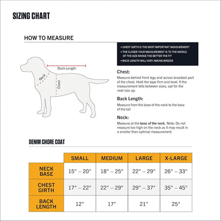 Carhartt Firm Duck Insulated Dog Chore Coat, Durable Weather Resistant Jacket for Cold and Windy Conditions, PFAS Free (Denim), Medium