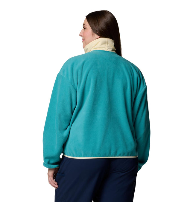 Columbia Women's Sequoia Grove Full Zip Fleece, Teal/Lemon Wash, 3X