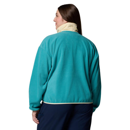 Columbia Women's Sequoia Grove Full Zip Fleece, Teal/Lemon Wash, Large