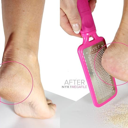 NYK1 Foot File & Smoothie Duo For Healthy Feet | Pink Megafile & Smoothie