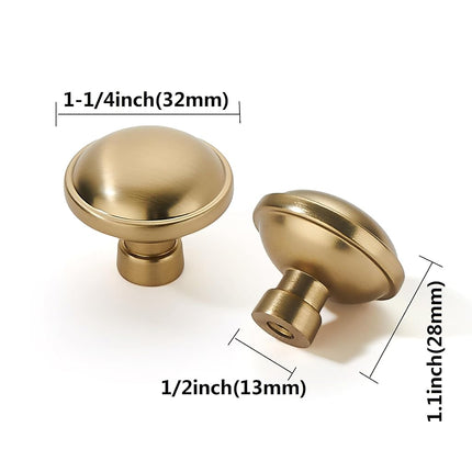 khtumeware 10 Pack Drawer Pulls 1-1/4 Inch Kitchen Cabinet Knobs Solid Round Dresser Drawer Knobs Champagne Bronze Dresser Knobs Drawer Knobs Simple Cabinet Hardware for Cupboard Drawer Pulls.