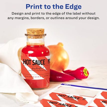 Avery Glossy White Rectangle Labels with Sure Feed, 0.75" x 3.5", 2,000 Glossy White Labels, Print-to-The-Edge, Permanent Label Adhesive, Laser/Inkjet Printable Labels