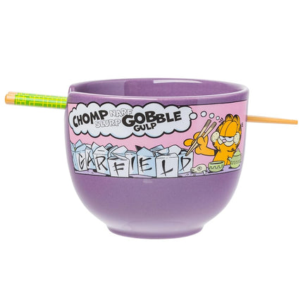 Silver Buffalo Garfield Eating Takeout Ceramic Ram
