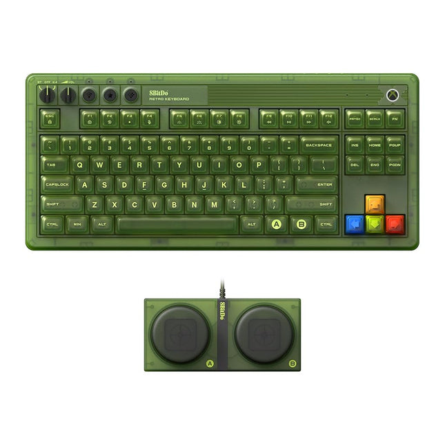 8BitDo Retro 87 Mechanical Keyboard with RGB Backlight, Bluetooth/2.4G/USB-C Hot Swappable Wireless Gaming Keyboard for Windows and Android - Xbox Edition (Officially Licensed) [video game]