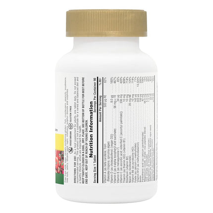 NaturesPlus Source of Life Gold Tablets - Plant Based Multivitamin and Mineral Supplement with Superfoods - Vegetarian, Gluten Free - 90 Tablets