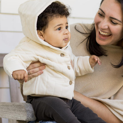 Burt's Bees Baby Sudaderas para bebé, Chaquetas ligeras con cremallera y capucha, Algodón orgánico, Acolchado Avena, 12 meses