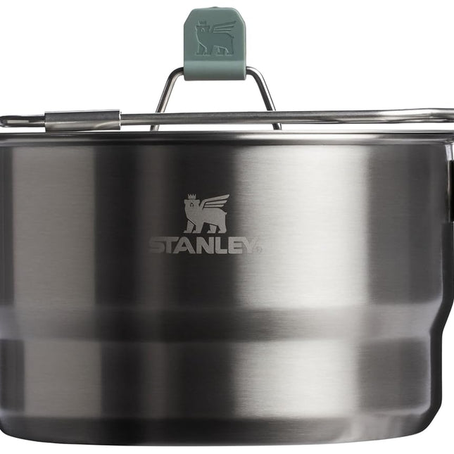 STANLEY Wildfare Go 14-piece 1.65 QT Stainless Steel Cook Set - Shale + Charcoal