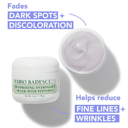 Mario Badescu Hydrating Overnight Mask With Peptides for Women 2 oz Mask