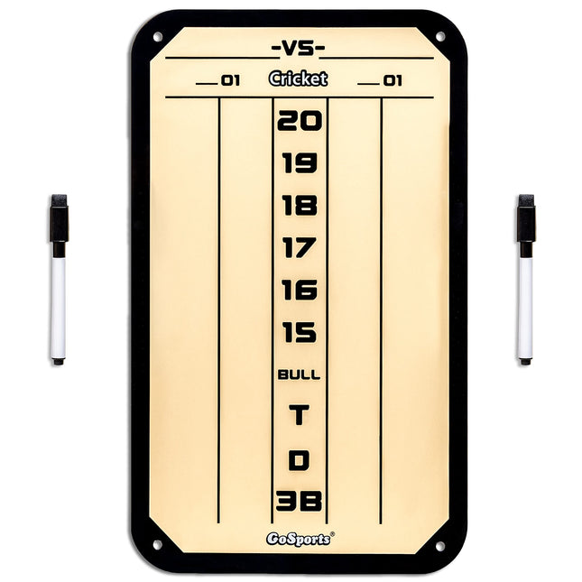 GoSports Dry Erase Steel Darts Scoreboard - Cricke