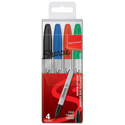 Sharpie Fine Point Permanent Marker Wallet of 4