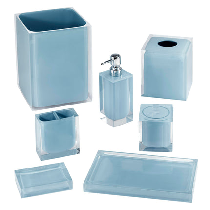 IZOD - Toothbrush Holder, Resin Countertop Accessories, Dorm Room Essentials, Modern Home Decor (Marina Collection, Blue)