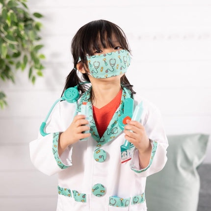 Melissa & Doug Kids Doctor Costume Role Play Toys | Fancy Dress for Toddlers & Kids | Doctor Costumes for Pretend Play, Age 3-6