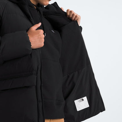 THE NORTH FACE Teen North Down Fleece-Lined Short Parka, Blk, XXL