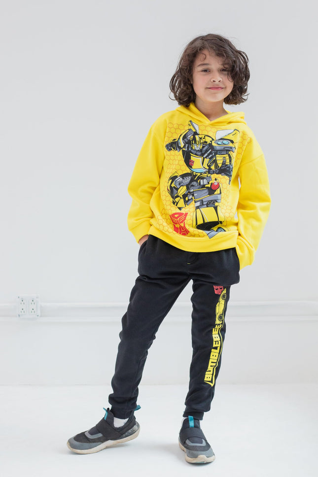 Ensemble sweat à capuche et pantalon de survêtement Transformers Optimus Prime Bumblebee pour tout-petits et grands enfants, jaune/noir, 2 ans