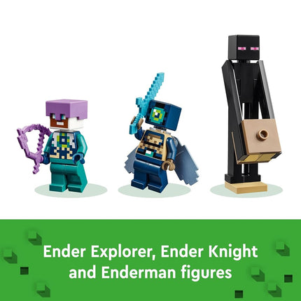 LEGO Minecraft The Ender Dragon and End Ship Toy - Play & Display Set with a Boat, Dragon and 3 Figures incl. an Enderman - Gamer Gift for 8+ Year Old Boys & Girls - 21264
