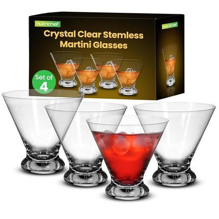 NutriChef NutriChefKitchen 4 Sets of Crystal-Clear