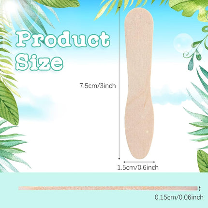 Nuogo 1500 Pcs Wooden Ice Cream Sample Spoons Bulk, 3''