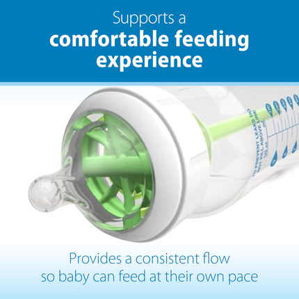 Dr. Brown’s Natural Flow® Y-Cut Wide-Neck Baby Bottle Silicone Nipple, Ideal for Thicker Liquids, 9m+, 100% Silicone Bottle Nipple, 6 Pack
