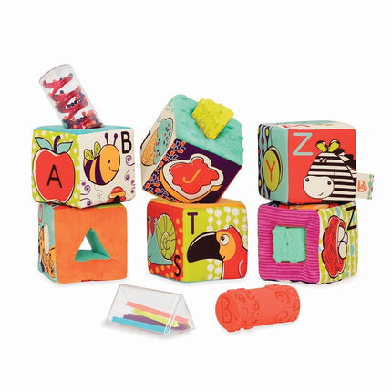 B. toys Soft Fabric Building Blocks, ABC Block Par