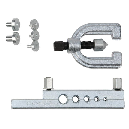 Jeu d'outils d'évasement 7 pièces PERFORMANCE TOOL W80670 pour tubes de 3/16, 1/4, 5/16, 3/8 et 1/2 pouce de diamètre extérieur avec barre d'évasement à levier de verrouillage et étui de rangement
