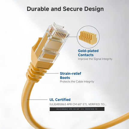 Cable Matters 10Gbps Snagless Cat 6 Ethernet Cable - 7ft, Cat 6 Cable, Cat6 Cord, Ethernet Cord, Green