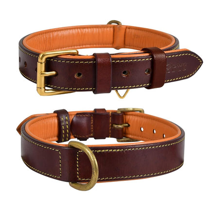 Genuine Leather Dog Collar | Brown | Full Grain, H