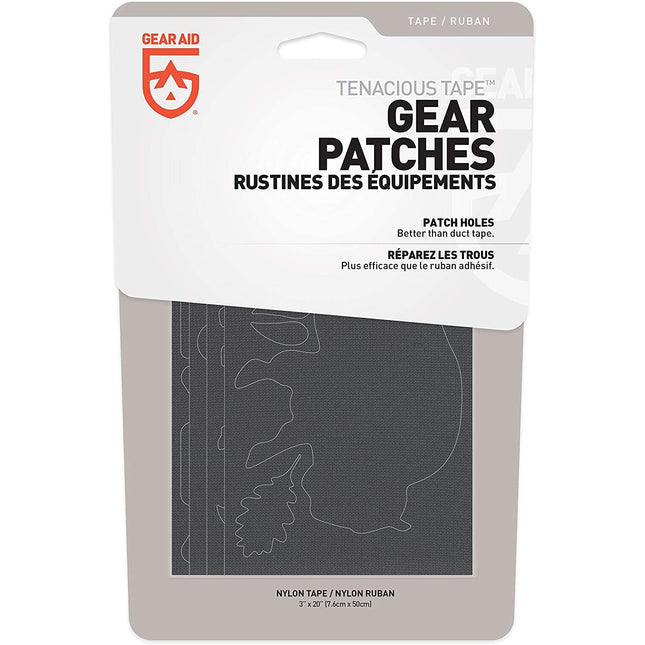 Gear Aid Tenacious Tape Gear Patches for Jacket Repair, Black Nylon, Wildlife, 3" x 20"