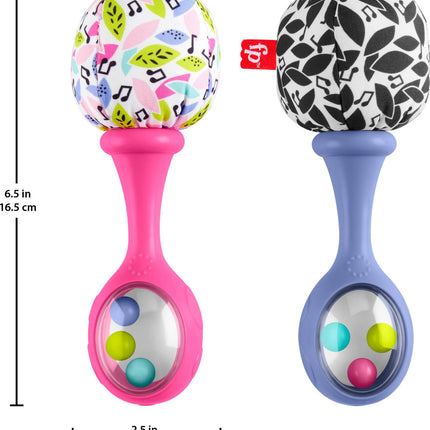 Fisher-Price Rattle ‘n Rock Maracas Set Baby Toys, Ages 3+ Months