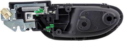 Poignée de porte intérieure avant côté passager Dorman 81447 compatible avec certains modèles Honda, levier argent lisse ; boîtier bleu