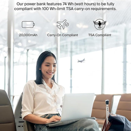 Belkin Power Bank 20K USB A and C Portable Battery Pack, 15W Black Phone Charger