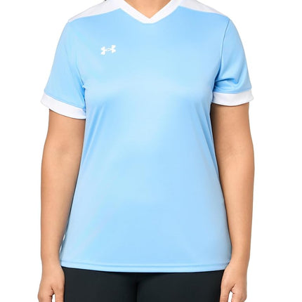 Under Armour Women's Maquina 3.0 Jersey Shirt, (475) Carolina Blue / / White, X-Large