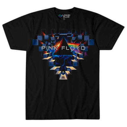 Liquid Blue Men's Pink Floyd Space Window Short Sleeve T-Shirt, Black, Large