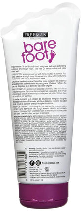 Freeman Bare Foot Exfoliating foot scrub Peppermint and Plum 5.3 oz