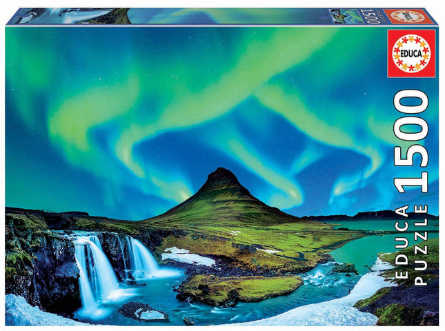 Educa Puzzle* - 1500 Pieces - Aurora Borealis, Ice