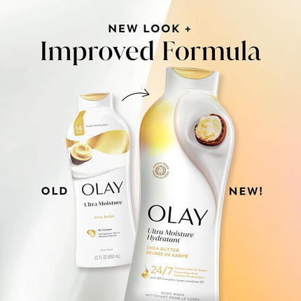 Olay Ultra Rich Moisture Body Wash with Shea Butter, 22oz (Pack of 4)
