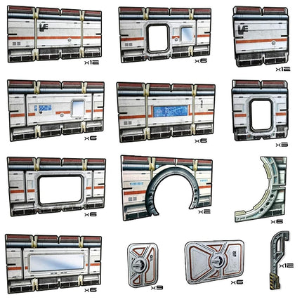Battle Systems Sci-Fi Terrain - 28mm Modular 3D Space Terrain - Perfect for Wargaming and Roleplaying Tabletop Games - Full Colour Printed 3D Multi Level Building Models (Galactic Core Set)