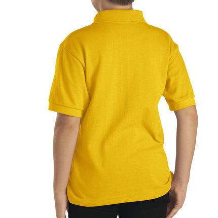 Dickies Big Boys' Short Sleeve Pique Polo Shirt, Gold, Medium