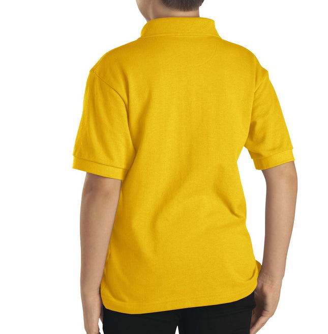 Dickies Big Boys' Short Sleeve Pique Polo Shirt, Gold, Medium