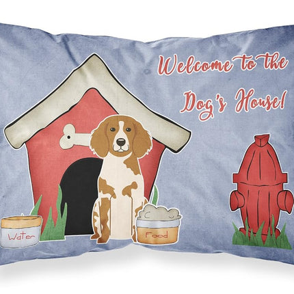 Caroline's Treasures Dog House Collection Funda de almohada estándar de tela para Brittany Spaniel BB2826PILLOWCASE, multicolor